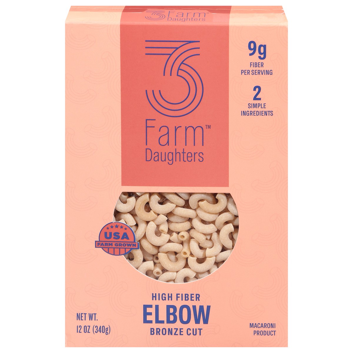 slide 1 of 2, 3 Farms Daughters Bronze Cut High Fiber Elbow 12 oz, 12 oz