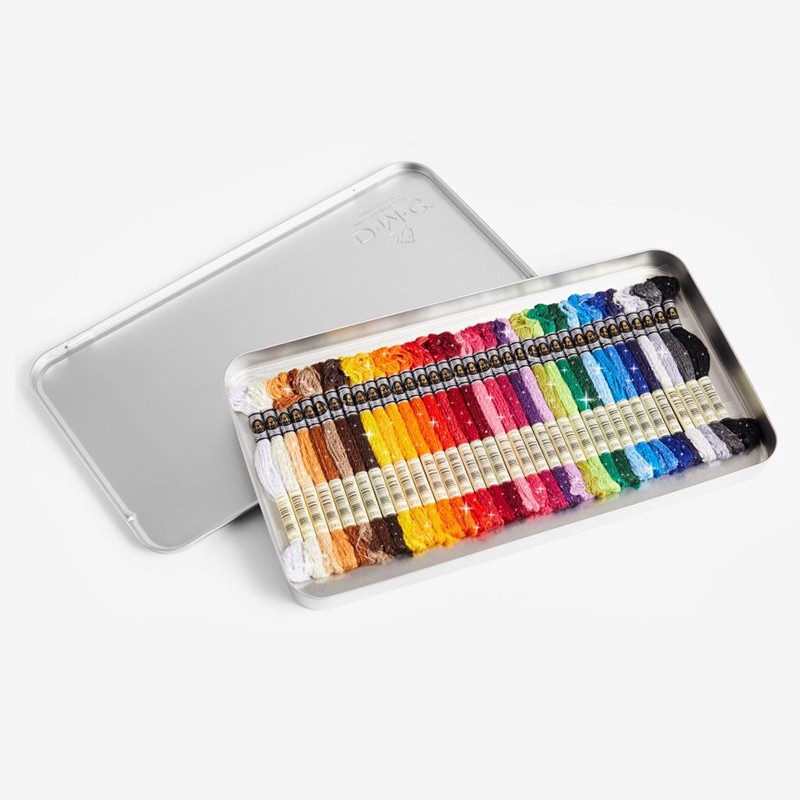 slide 2 of 6, Dmc Mouline Etoile Floss, Collector's Tin, 0.5 in x 7.9 in x 13.8 in