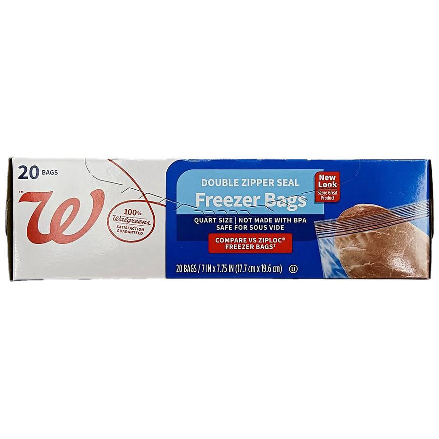 slide 2 of 2, Complete Home Freezer Bag Quart, 20 ct