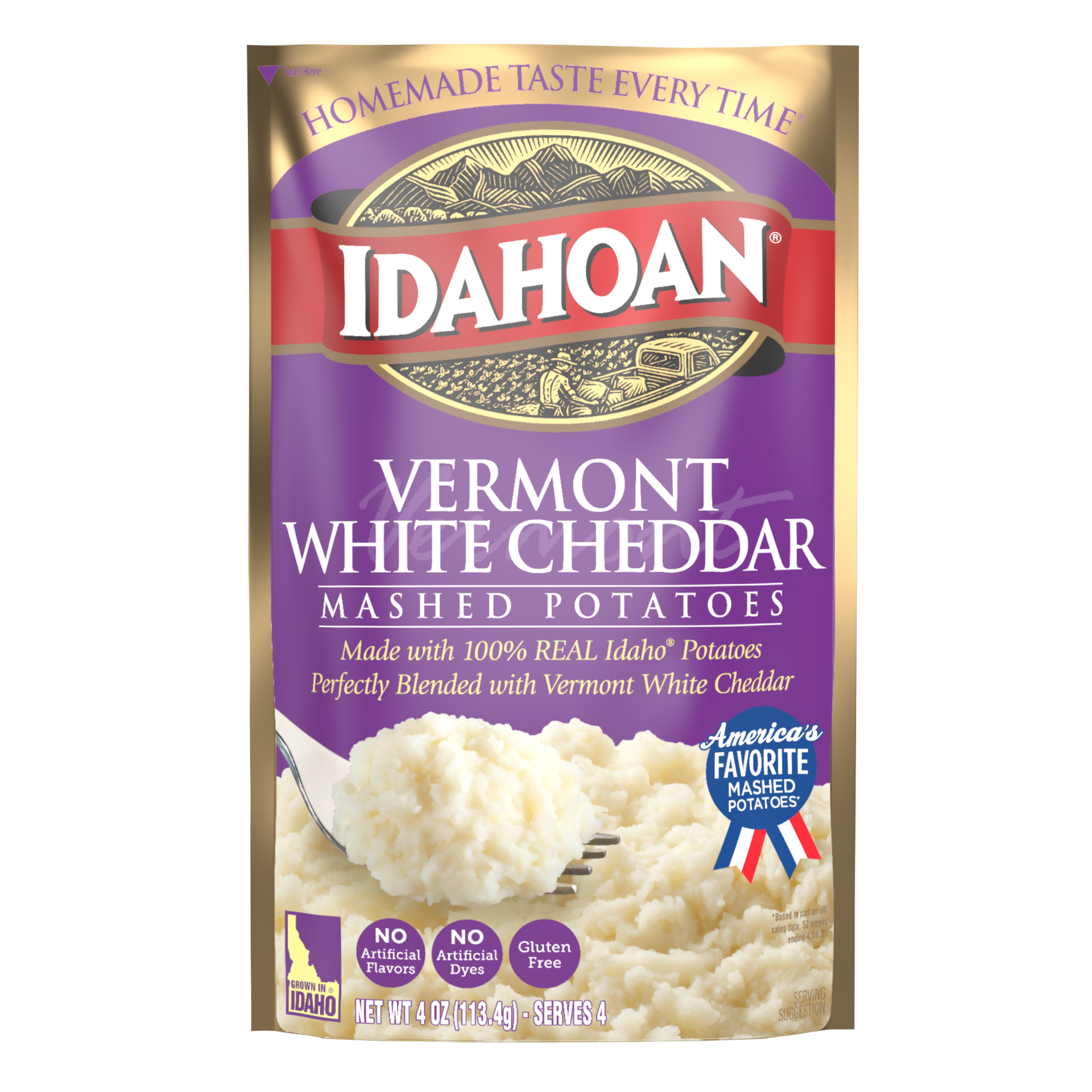 slide 2 of 4, Idahoan Vermont White Cheddar Mash Potatoes, 4 oz