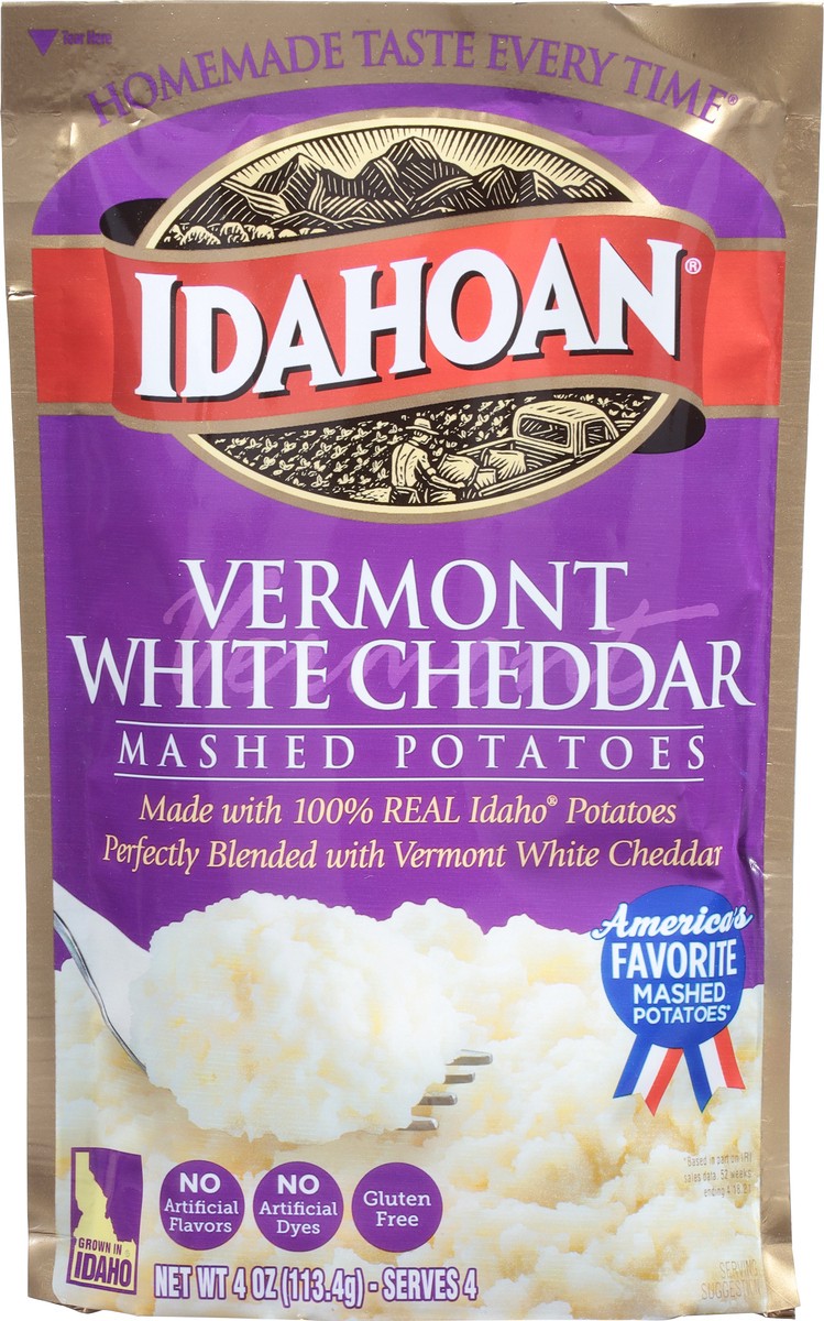 slide 1 of 4, Idahoan Vermont White Cheddar Mashed Potatoes, 4 oz