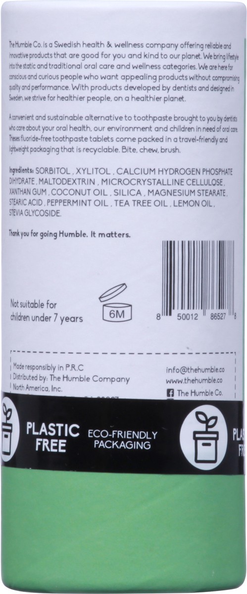 slide 11 of 12, The Humble Co. Fluoride-Free Toothpaste Tablets 60 ea, 60 ct