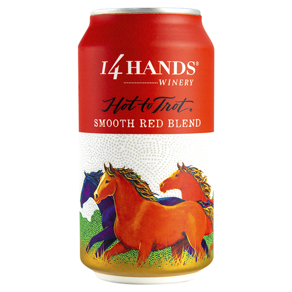 slide 1 of 1, 14 Hands Hot to Trot Smooth Red Blend Can, 375 ml