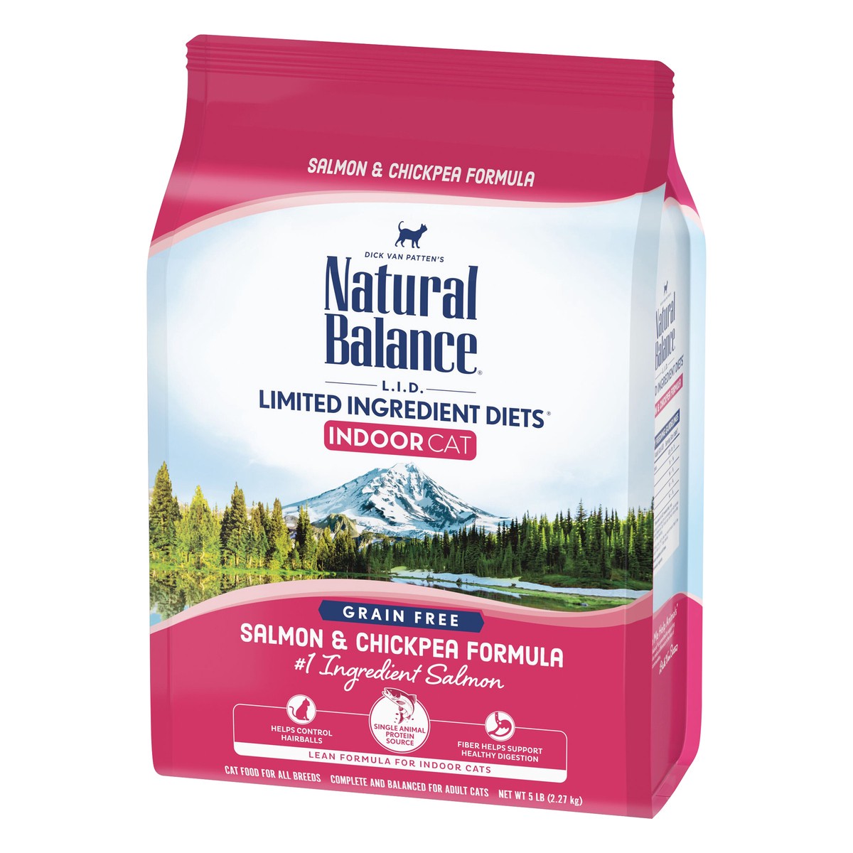slide 4 of 9, Natural Balance Limited Ingredient Diets Dry Cat Food for Indoor Cats, Salmon & Chickpea Formula, 5-Pound, 5 lb