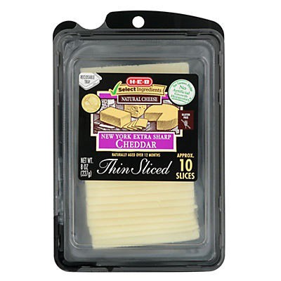 slide 1 of 1, H-B Select Ingredients New York Extra Sharp Cheddar - 10 ct, 10 ct