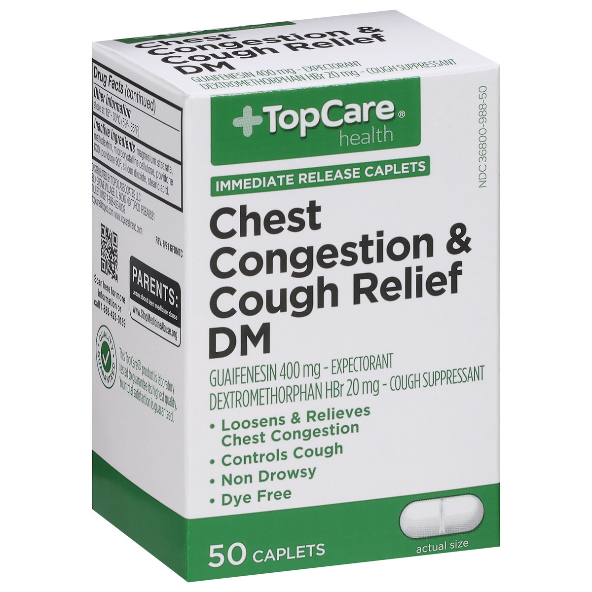 slide 3 of 14, Topcare Relief Caps Congst & Cough, 50 ct