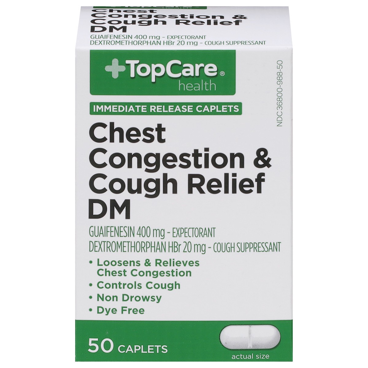 slide 1 of 14, Topcare Relief Caps Congst & Cough, 50 ct