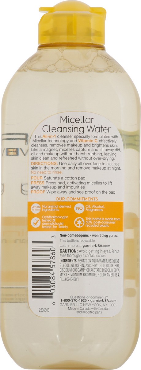 slide 7 of 11, Garnier SkinActive Micellar Vitamin C Cleansing Water to Brighten Skin - 13.5 fl oz, 13.5 fl oz