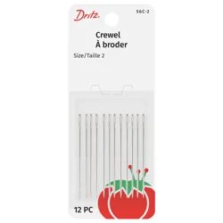 Dritz Hand Needles Crewel, Size 2, 12 pc