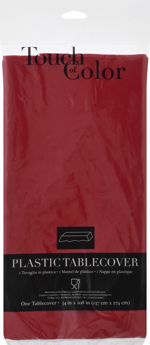 slide 4 of 8, Touch of Color Ici Plastic Tablecloth Rectangle, 1 ct