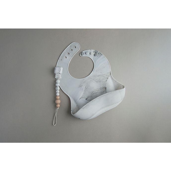 slide 2 of 3, Loulou Lollipop Marble Silicone Bib, 1 ct