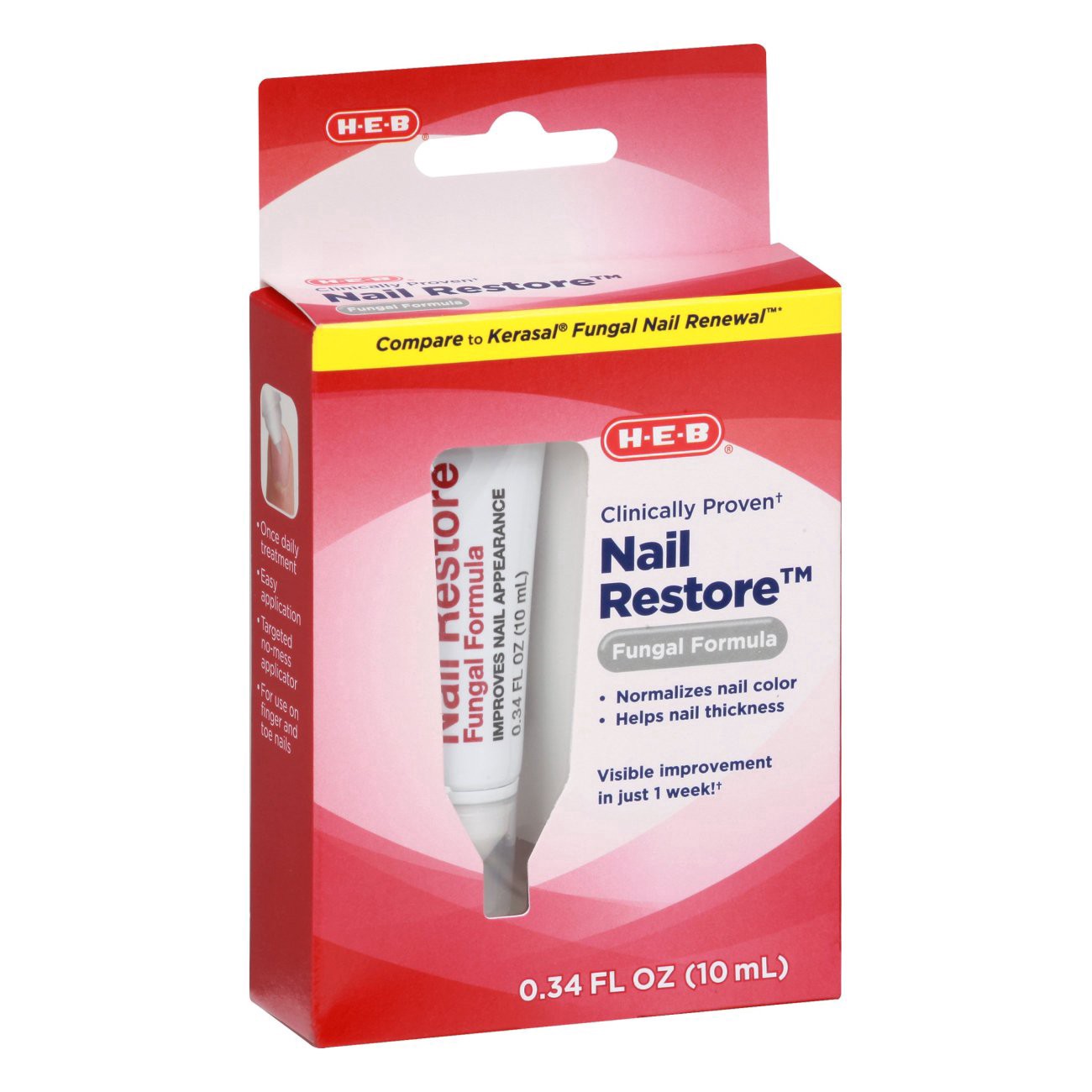 slide 1 of 1, H-E-B Nail Renewal Fungal Formula, 0.34 oz