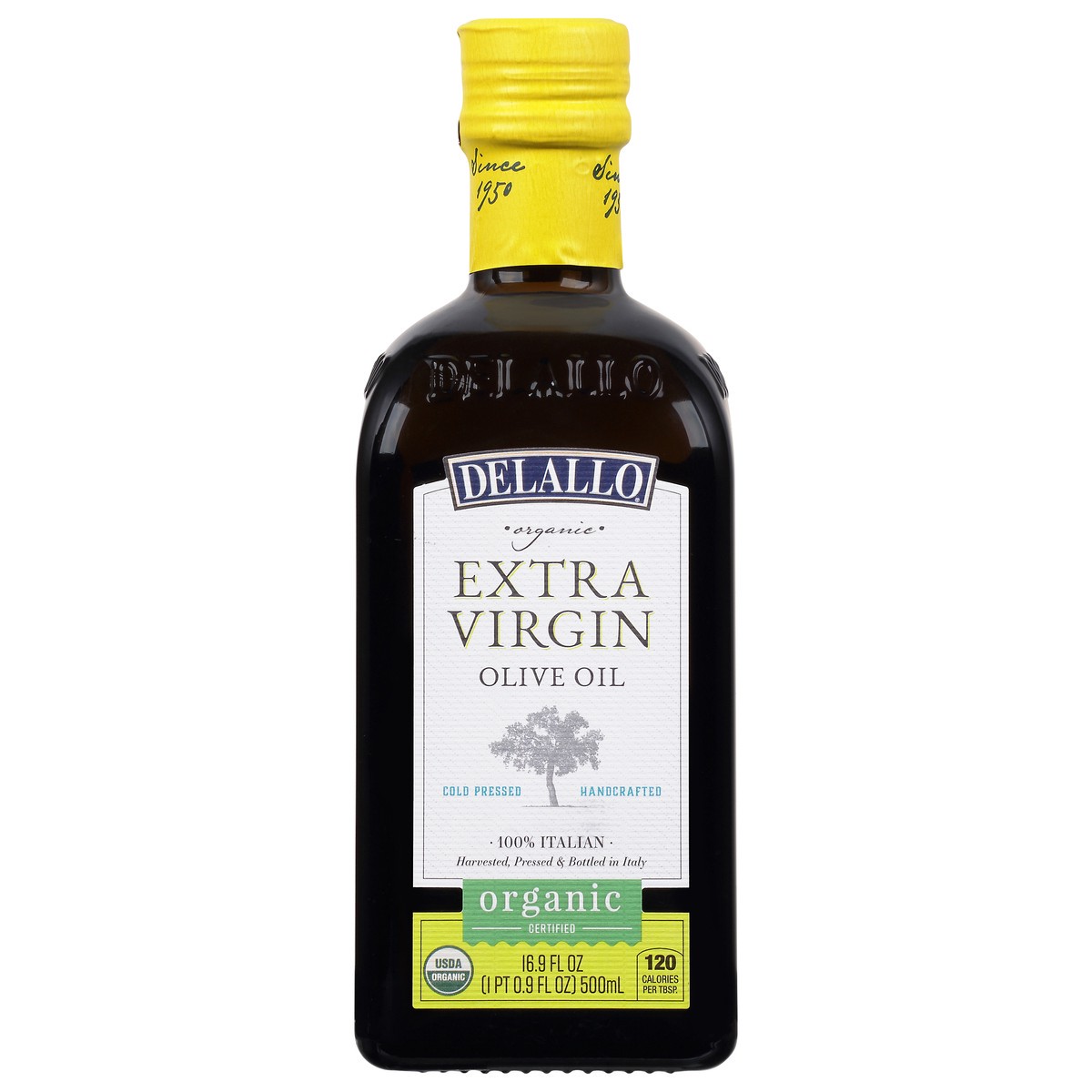 slide 1 of 2, DeLallo 100% Organic Extra Virgin Olive Oil, 16.9 oz