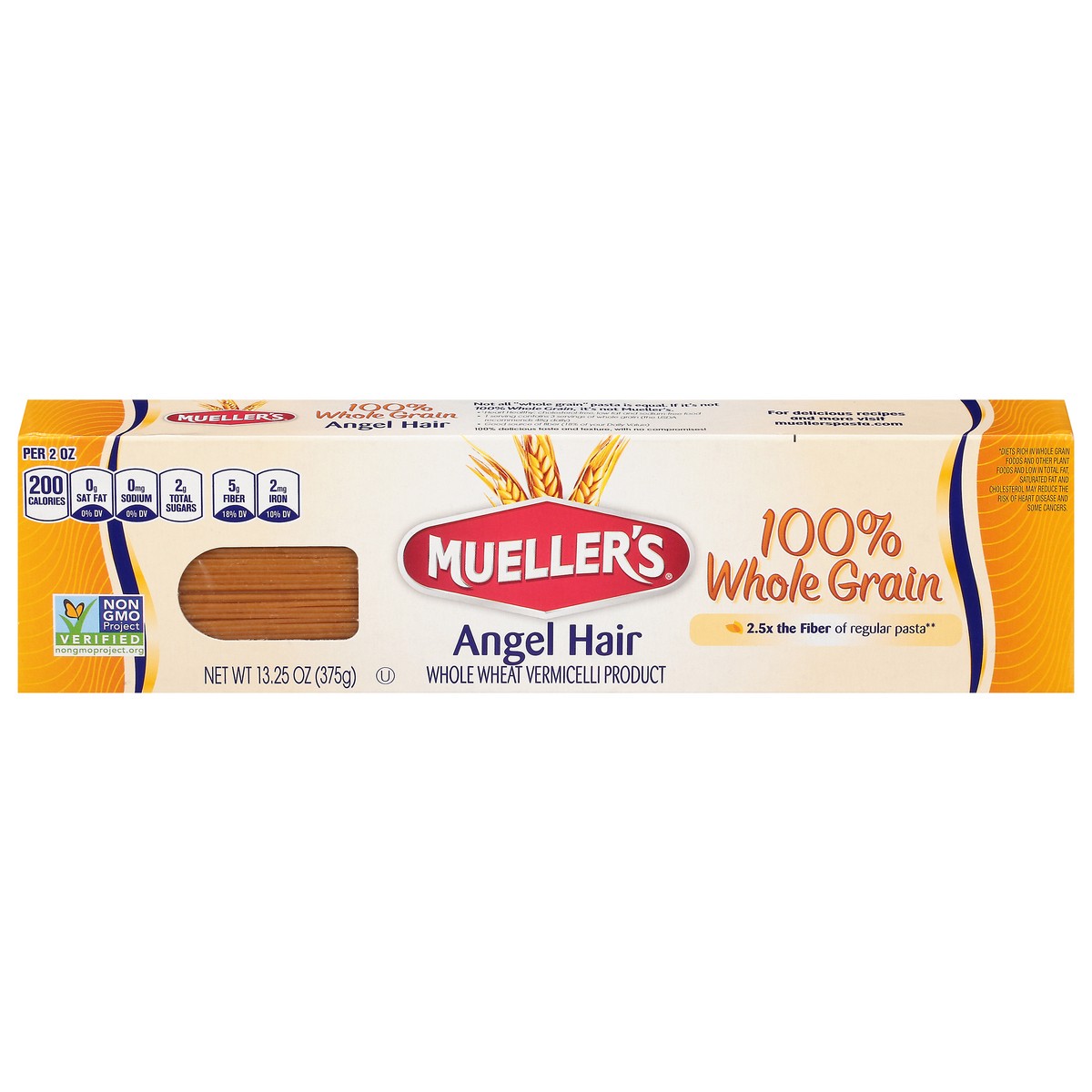 slide 1 of 12, Mueller's 100% Whole Grain Angel Hair 13.25 oz, 13.25 oz