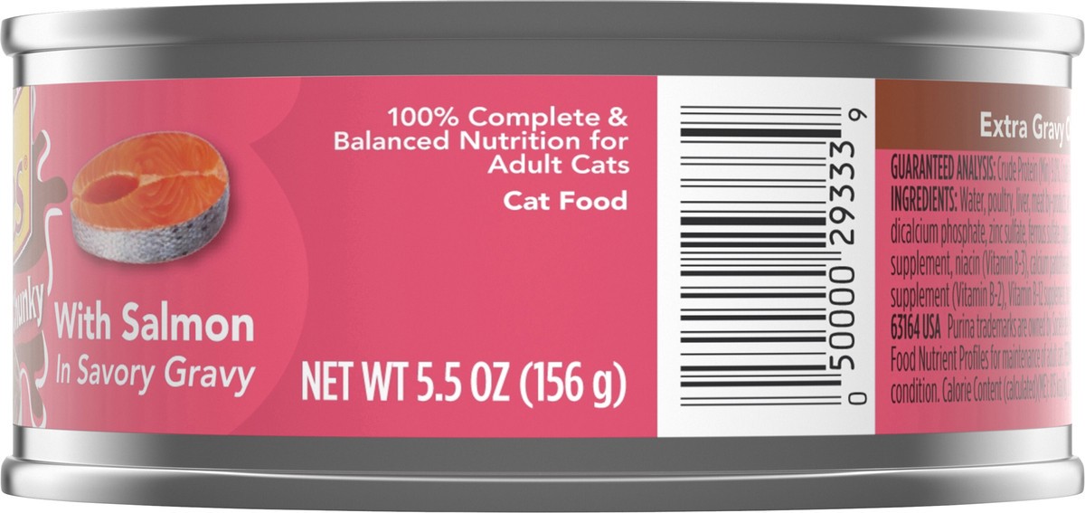 slide 6 of 7, Friskies Purina Friskies Gravy Wet Cat Food, Extra Gravy Chunky With Salmon in Savory Gravy - 5.5 oz. Can, 5.5 oz