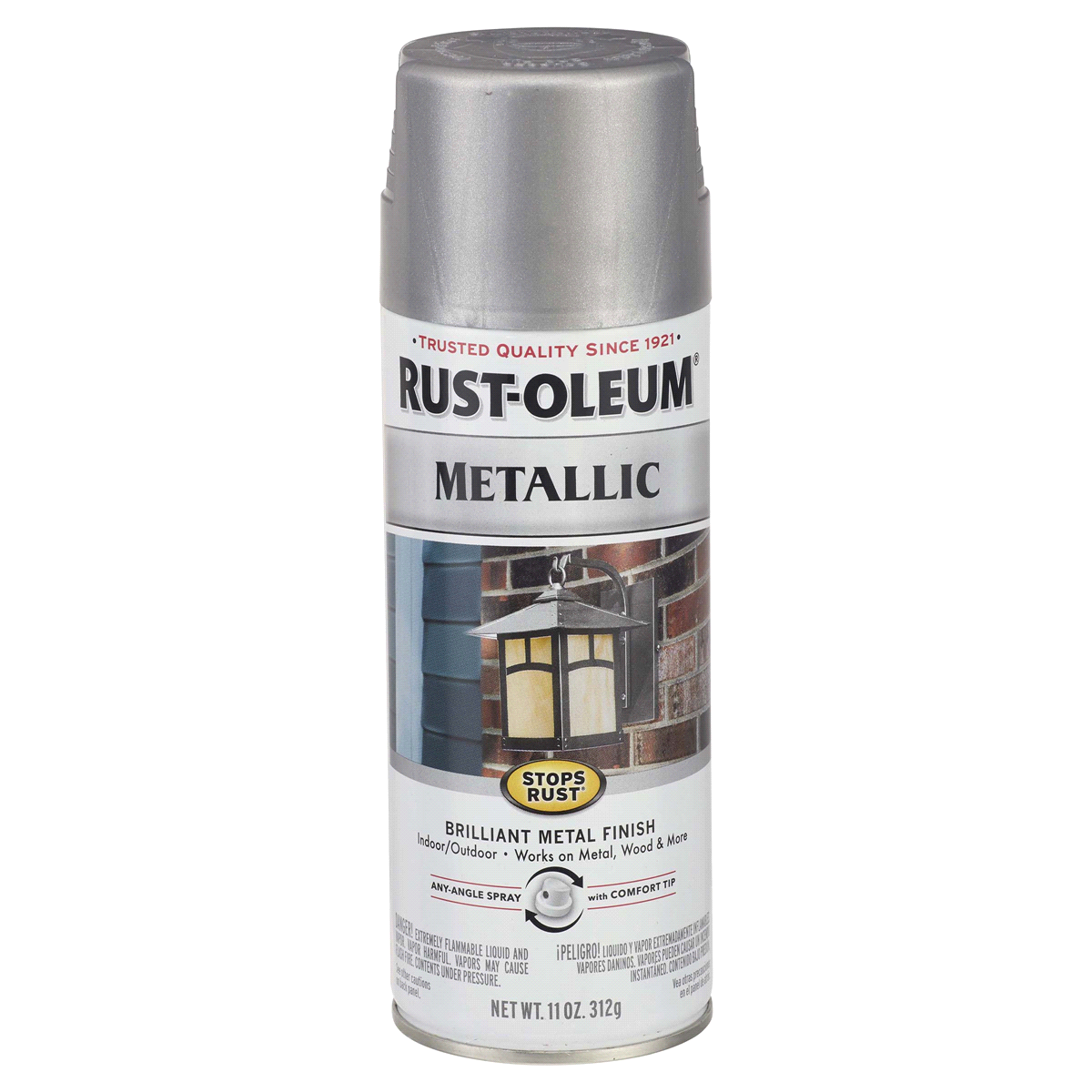 slide 1 of 9, Rust-Oleum Stops Rust Protective Metallic Finish Spray Paint - 7271830, Silver, 11 oz