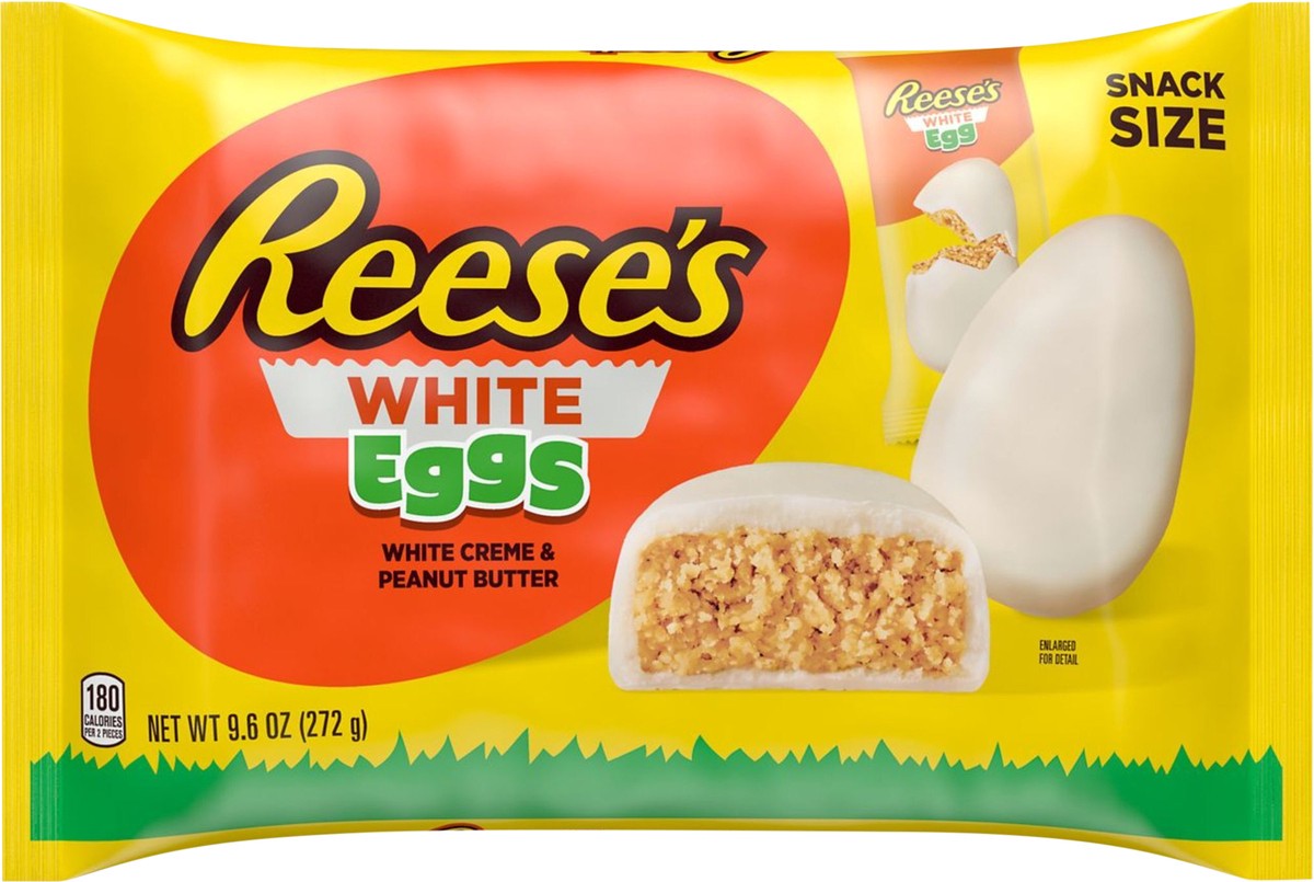 slide 3 of 3, Reese's White Creme Snack Size Peanut Butter Eggs, Easter Candy Bag, 9.6 oz, 9.6 oz