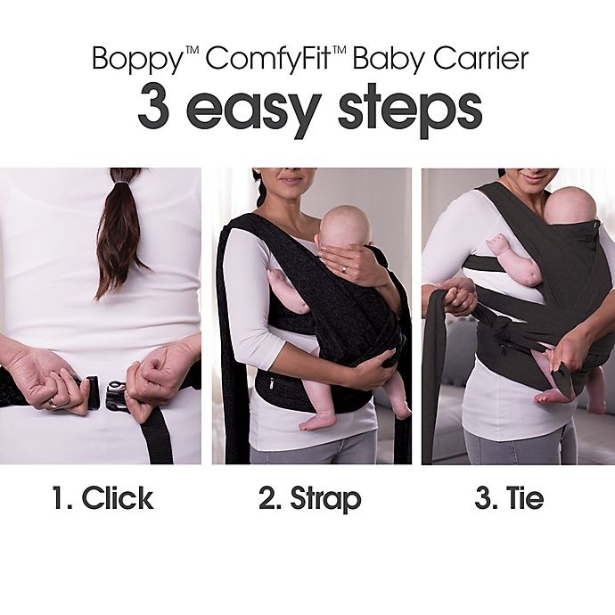 slide 5 of 5, Boppy ComfyFit Baby Carrier - Black, 1 ct