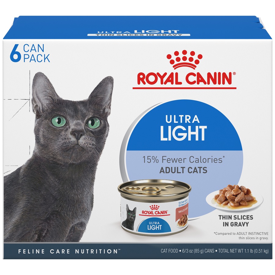 slide 1 of 9, Royal Canin Feline Health Nutrition Ultra Light Wet Cat Food Multipack, 6 ct; 3 oz