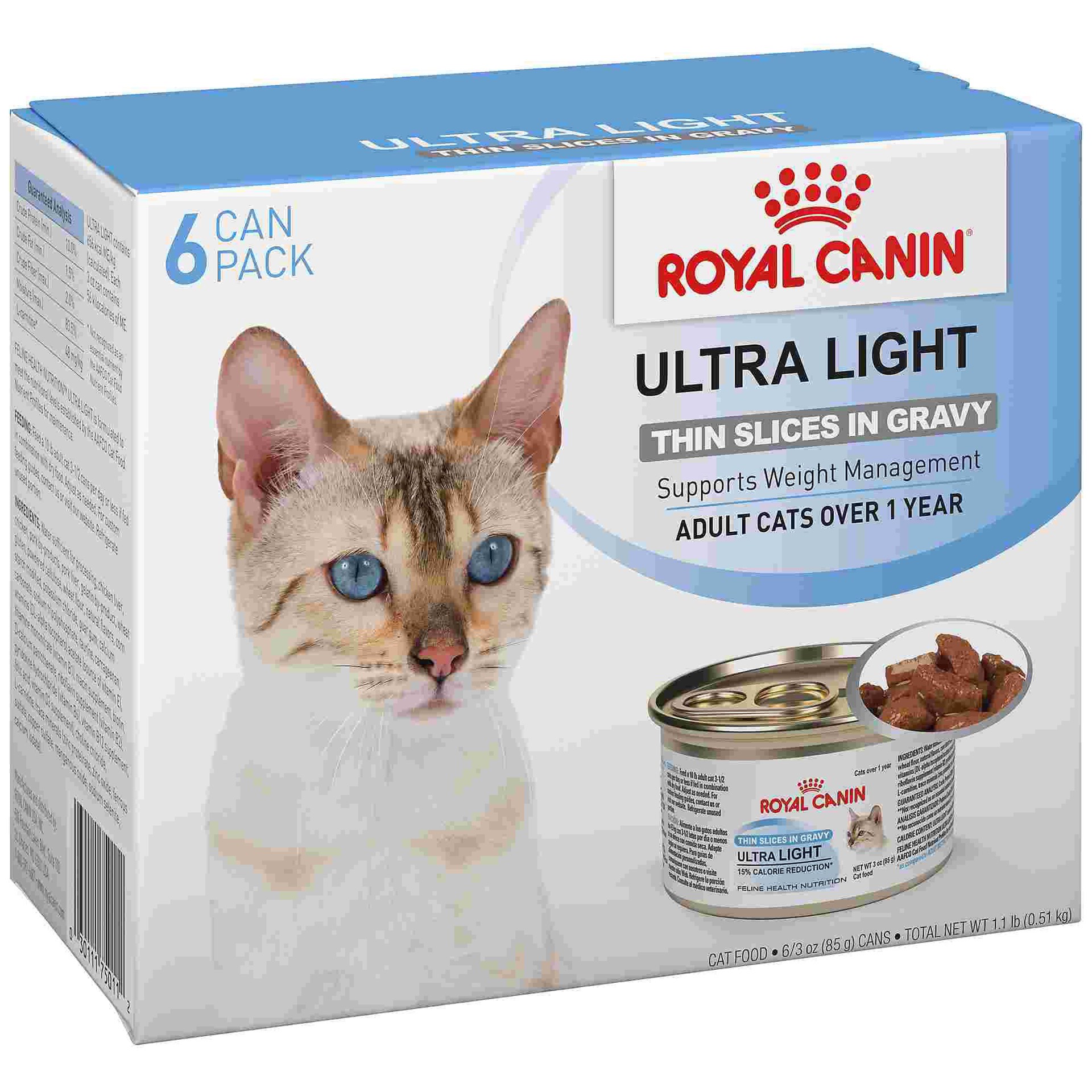 slide 1 of 9, Royal Canin Feline Health Nutrition Ultra Light Wet Cat Food Multipack, 6 ct; 3 oz