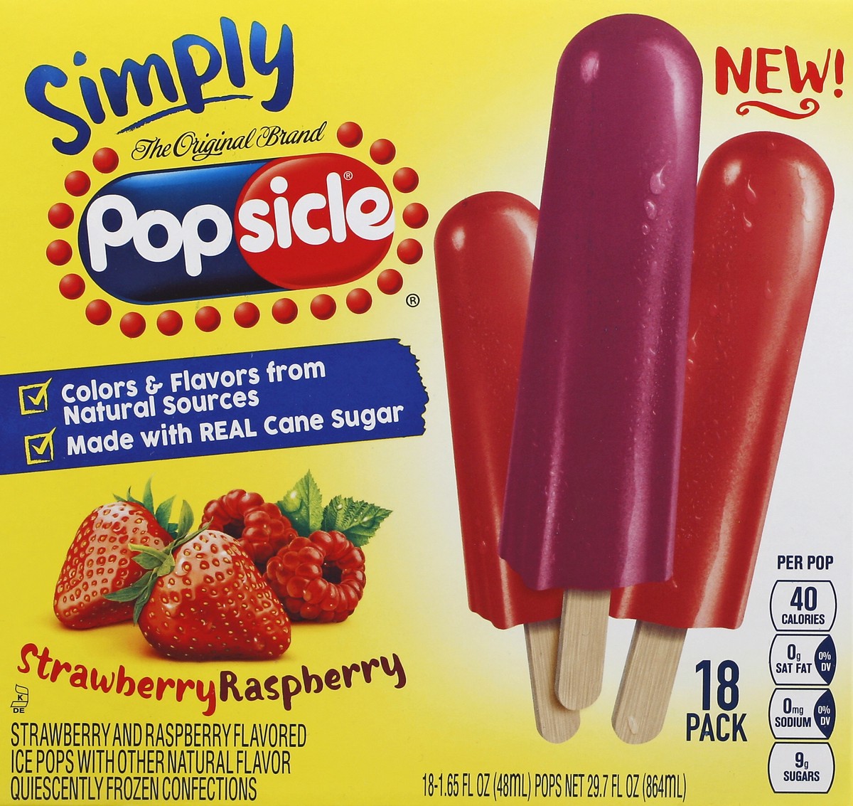 slide 5 of 6, Popsicle Strawberry & Raspberry, 18 ct; 19.8 fl oz