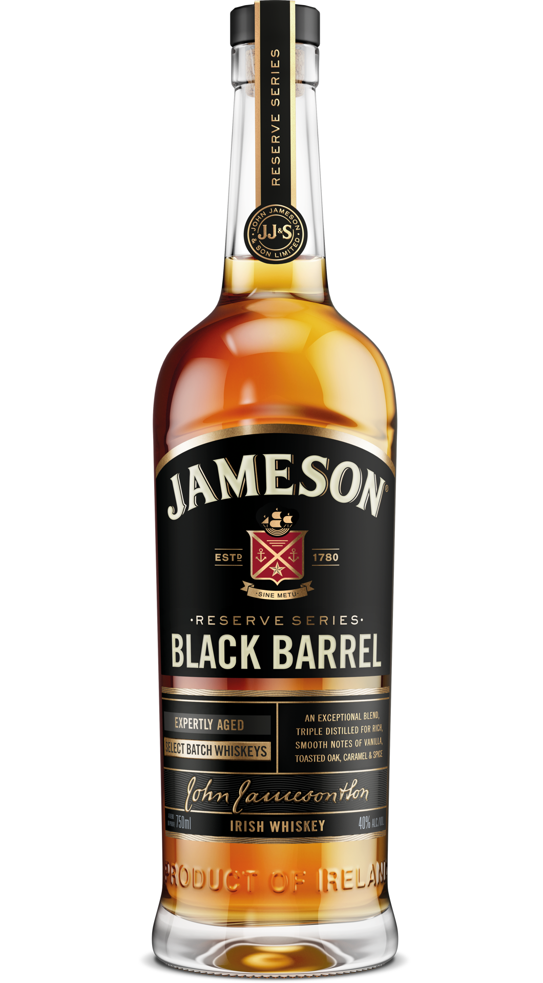 slide 1 of 10, Jameson Black Barrel Irish Whiskey, 750 mL Bottle, 40% ABV, 750 ml