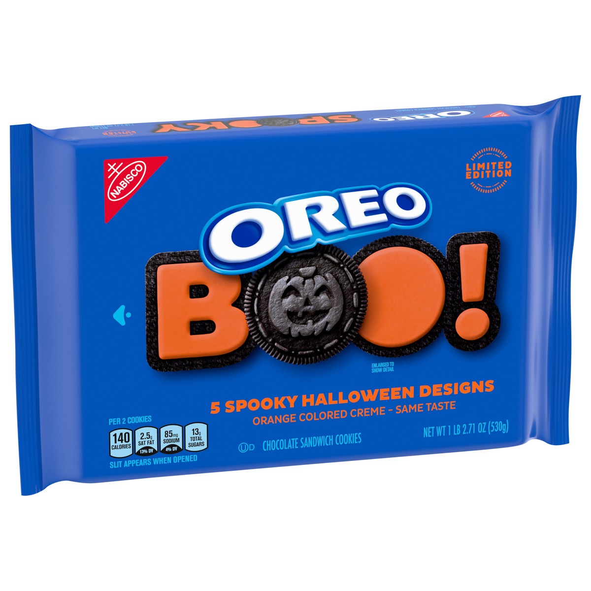 slide 2 of 9, OREO Orange Creme Chocolate Sandwich Cookies, Limited Edition, Halloween Cookies, 18.71 oz, 18.71 oz