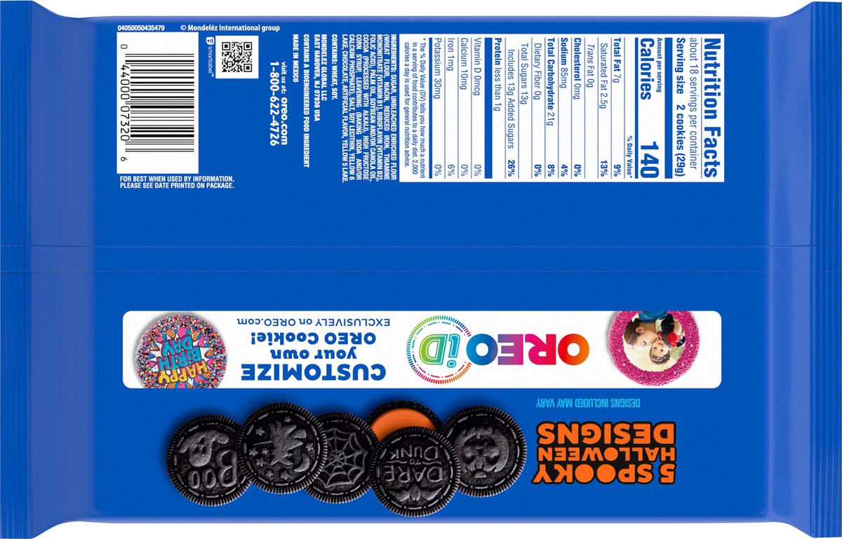 slide 9 of 9, OREO Orange Creme Chocolate Sandwich Cookies, Limited Edition, Halloween Cookies, 18.71 oz, 18.71 oz