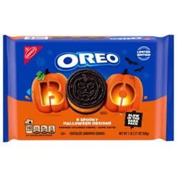 OREO Orange Creme Chocolate Sandwich Cookies, Limited Edition, Halloween Cookies, 18.71 oz