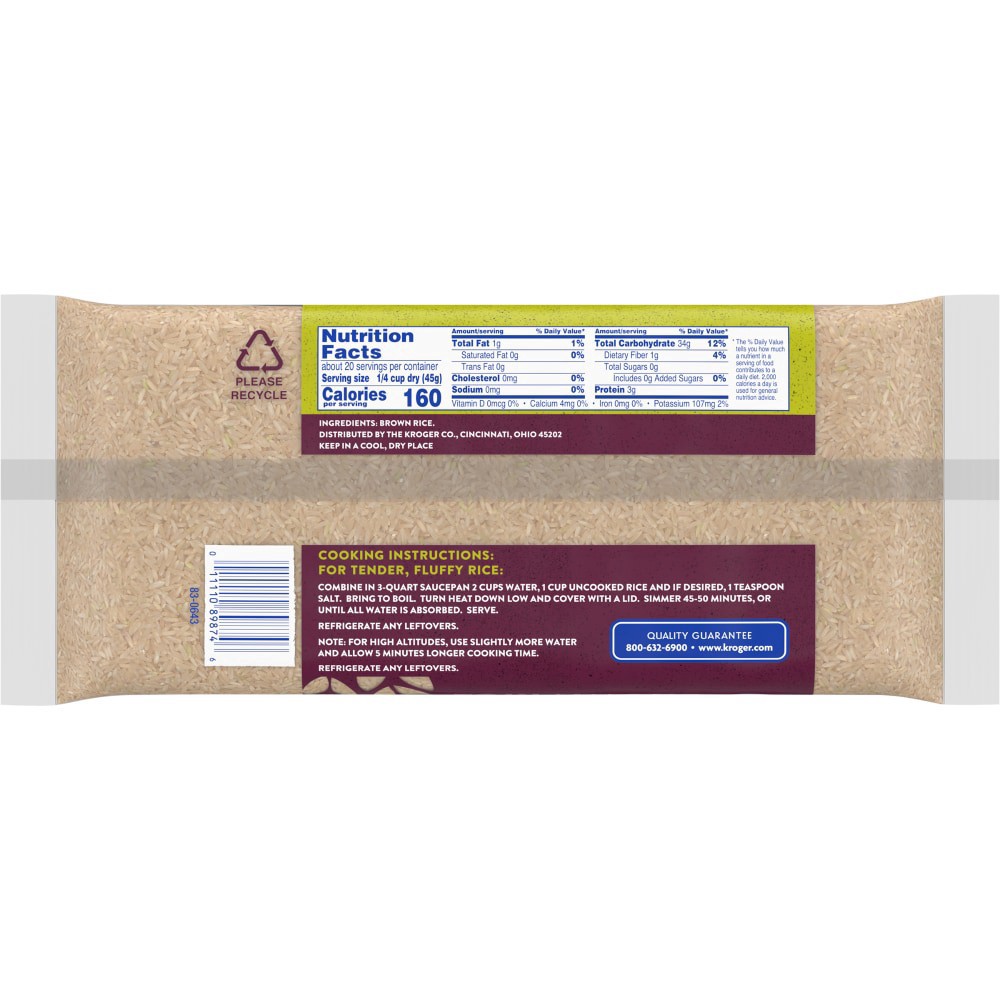 slide 2 of 2, Kroger Long Grain Brown Rice, 32 oz