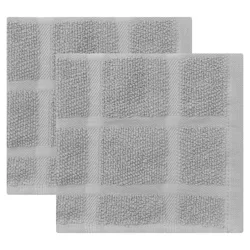 Room & Retreat 2pk Solid Dish Cloth Drizzle, 12 in x 12 in