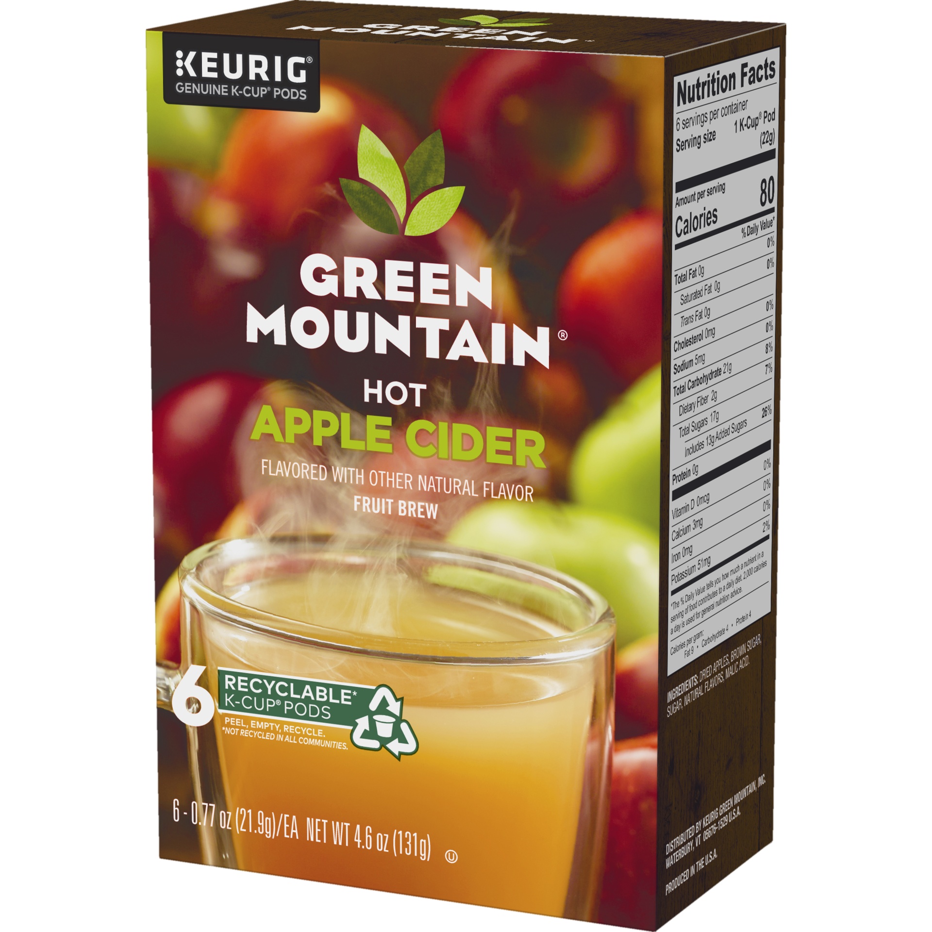 Green Mountain Naturals Hot Apple Cider K Cups 6 Ct Shipt