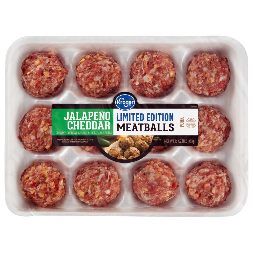 slide 2 of 2, Kroger Jalapeno & Cheddar Meatballs, 16 oz