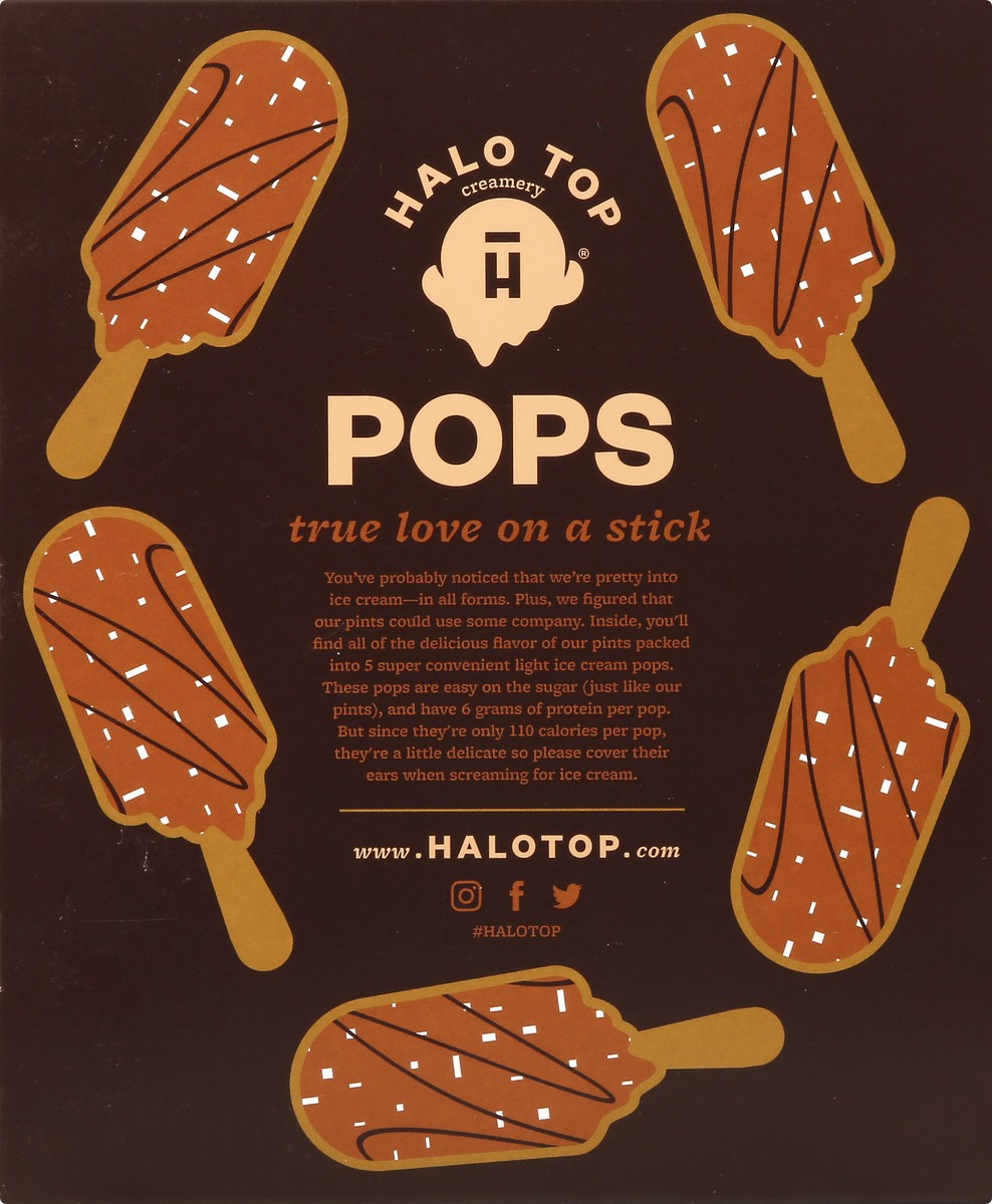slide 10 of 10, Halo Top Creamery Dark Chocolate Caramel Light Ice Cream Pops, 17.5 fl oz