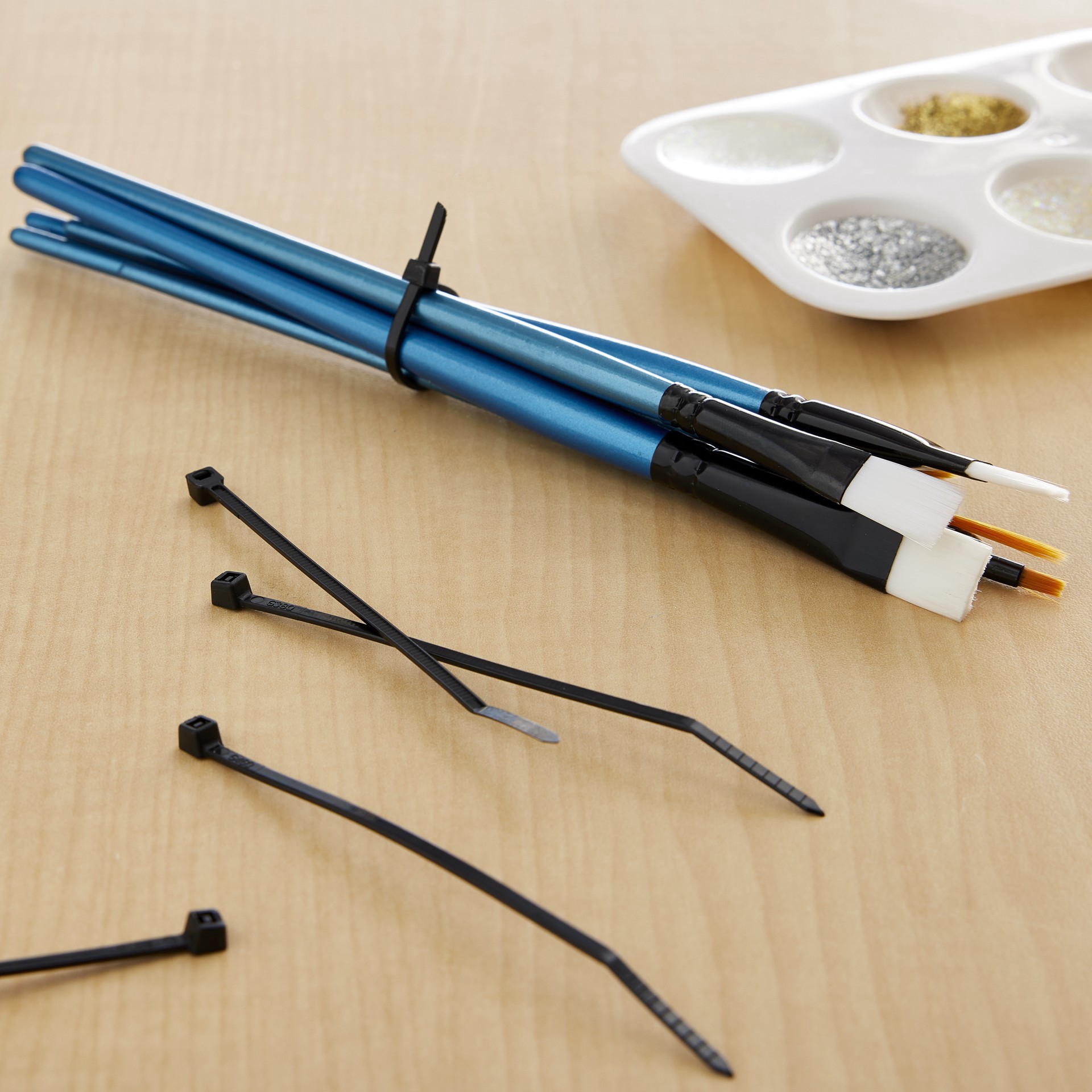 slide 3 of 3, Bundle Buddies Black Multi Purpose Cable Ties, 4 in