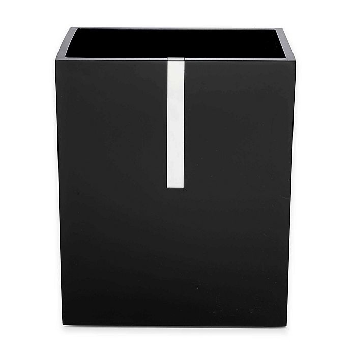 slide 1 of 2, Roselli Trading Houston Street Wastebasket - Black, 1 ct