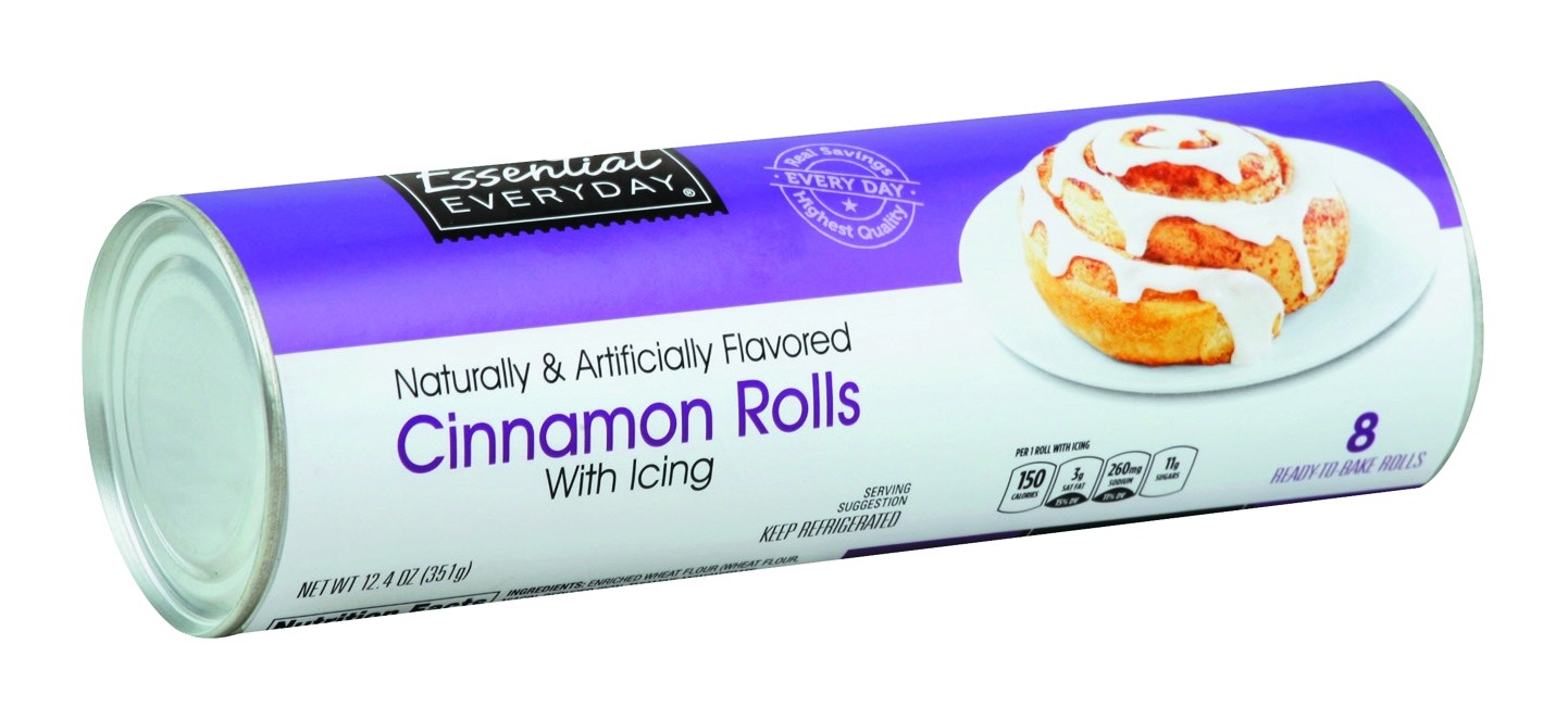 slide 1 of 1, Essential Everyday Rolls Cinnamon, 12.4 oz