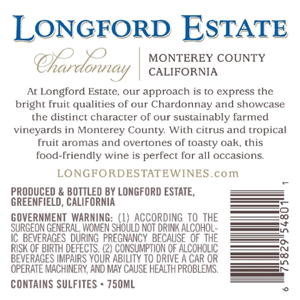 slide 4 of 4, Longford Estate Chardonnay, 750 ml