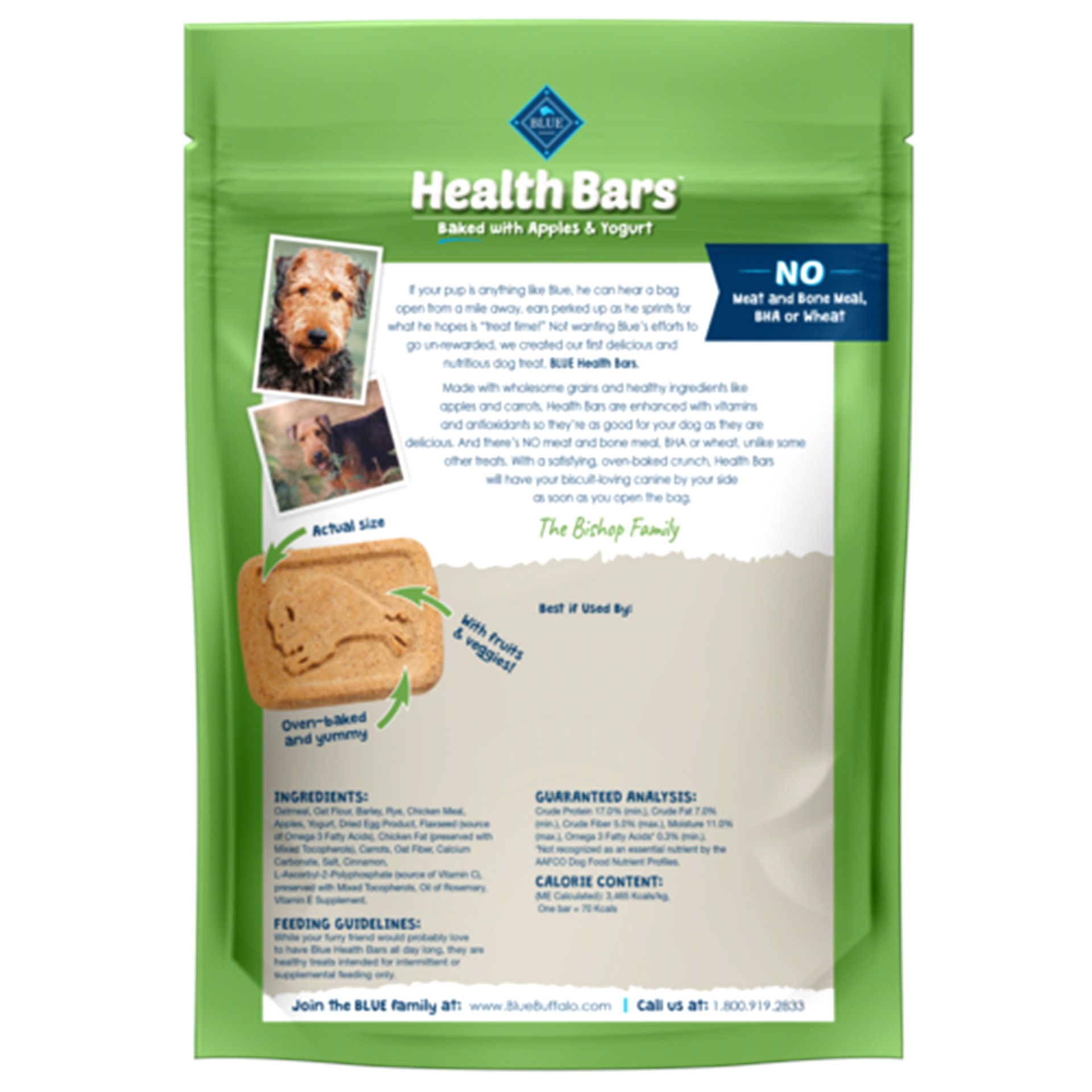 slide 12 of 17, Blue Buffalo Health Bars Crunchy Dog Biscuits, Oven-Baked With Natural Ingredients, Apples & Yogurt, 16-oz. Bag, 16 oz