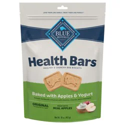 Blue Buffalo Health Bars Crunchy Dog Biscuits, Oven-Baked With Natural Ingredients, Apples & Yogurt, 16-oz. Bag