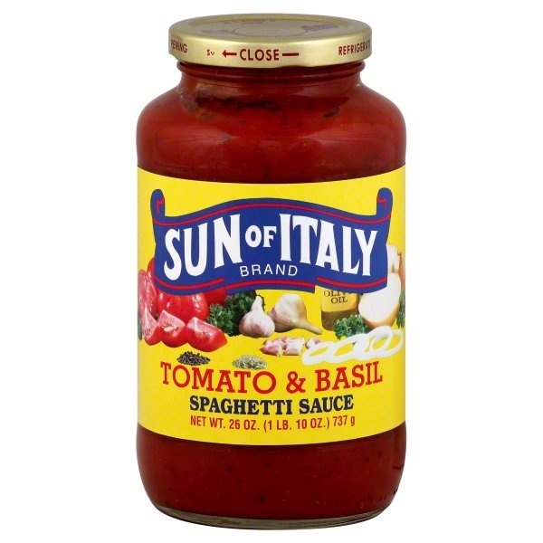 slide 1 of 1, Sun of Italy Tomato & Basil Sauce, 24 fl oz