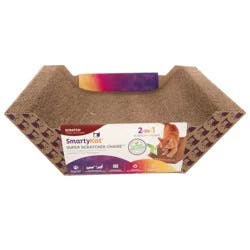 SmartyKat Super Scratcher Chaise Catnip Infused Corrugate Cat Scratcher and Bed