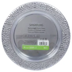 Sensations Heavyweight 9 Inch Plastic Plates - 10 ct