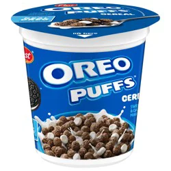 Post Oreo Puffs Cereal Cup, Chocolatey Breakfast, Single Serve On-the-Go Sack, 1 oz