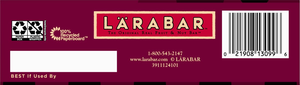 slide 6 of 9, LÄRABAR Chocolate Raspberry Truffle, Gluten Free Vegan Fruit Nut Bars, 8 ct, 8 ct