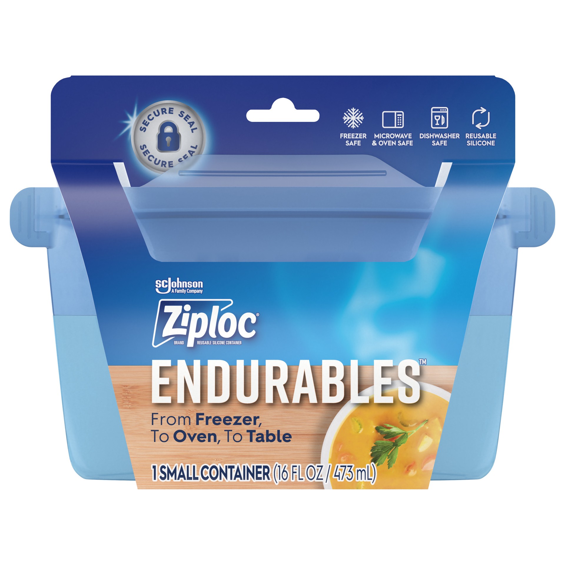 slide 1 of 9, Ziploc Endurables, Small Container, 2 cups, 16 oz