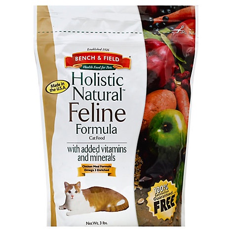 slide 1 of 1, Bench & Field Holistic Natural Feline Formula Cat Food Chicken Bag, 3 lb