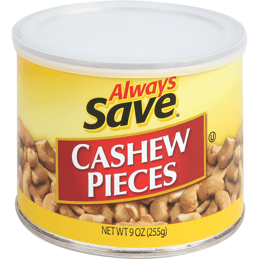 slide 1 of 1, Always Save Cashew Pieces, 8 oz