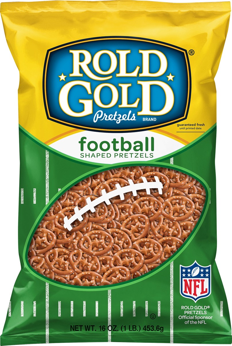 slide 3 of 3, Rold Gold Football Shaped Pretzels 16 oz, 16 oz