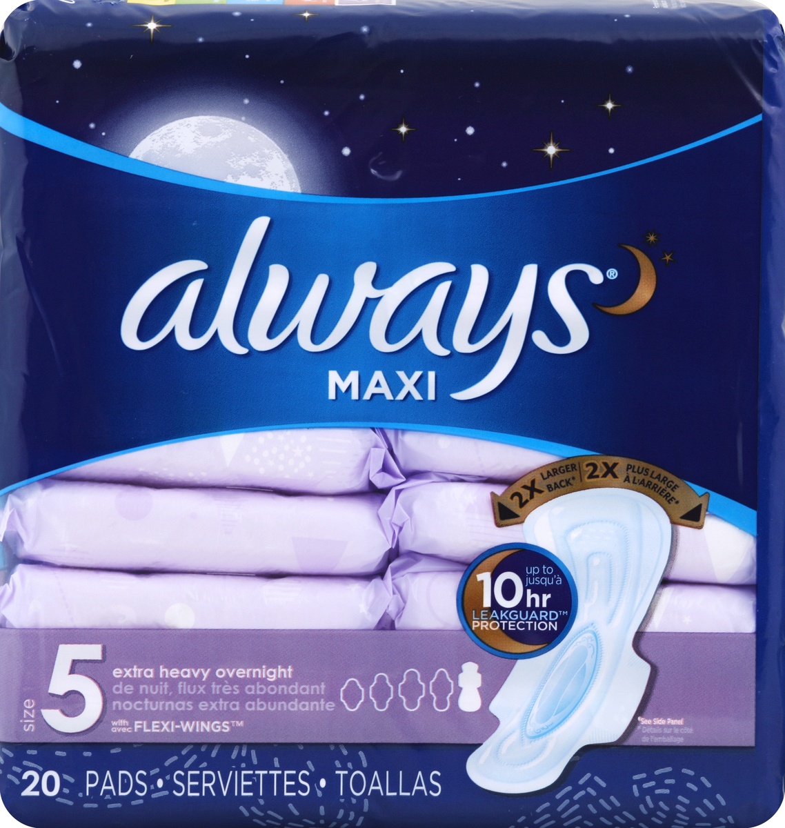 slide 4 of 6, Always Maxi Pads, 20 ct